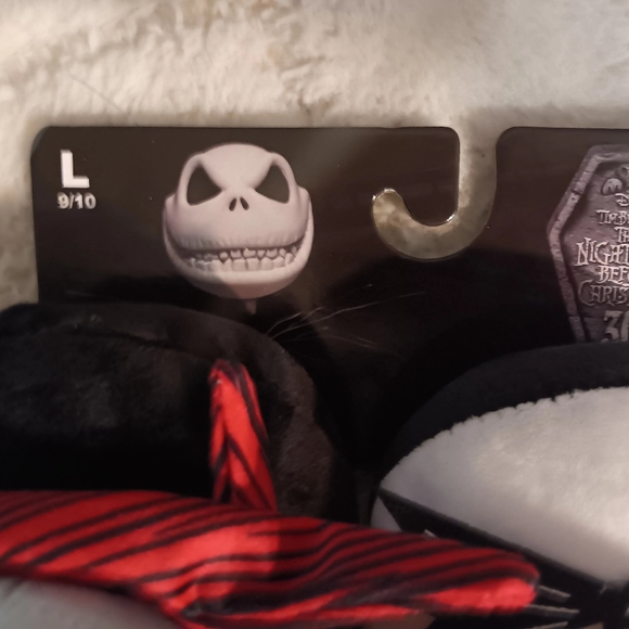Nightmare before Christmas jack and Sally women's size LG slippers - Picture 2 of 5